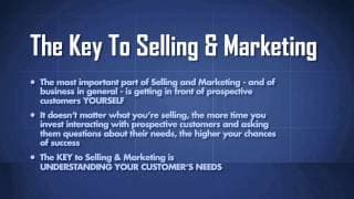 The Key To Selling Things Successfully